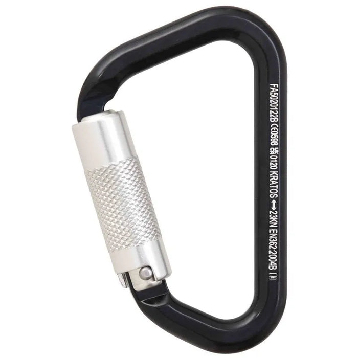 Kratos Aluminiumkarabiner mit Automatikverschluss Vierteldrehung (Twist - Lock) - Keylock Version - Gerüstexpress.de