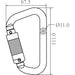 Kratos Aluminiumkarabiner mit Automatikverschluss Vierteldrehung (Twist - Lock) - Keylock Version - Gerüstexpress.de