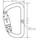 Kratos Aluminiumkarabiner mit dreifach wirkendem Automatikverschluss (Triple - Lock) - Keylock Version - Gerüstexpress.de