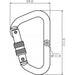 Kratos Aluminiumkarabiner mit Schraubverschluss - Gerüstexpress.de