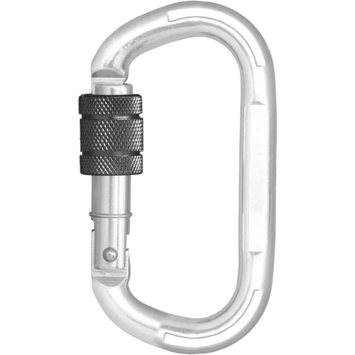 Kratos Aluminiumkarabiner mit Schraubverschluss - Keylock Version - Gerüstexpress.de