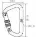 Kratos Aluminiumkarabiner mit Schraubverschluss - Keylock Version - Gerüstexpress.de