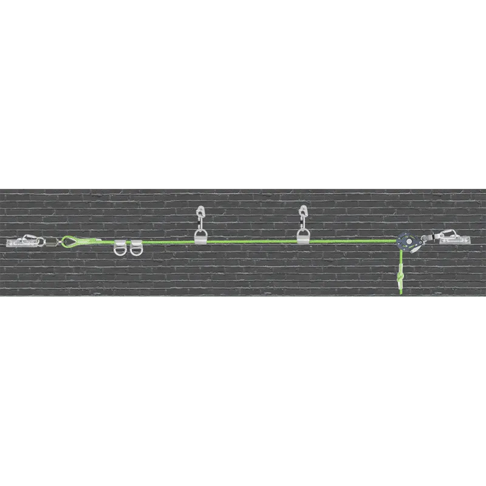 Kratos CROSS LINE 2 - Horizontale temporäre Seilsicherung über 45 m für 1–4 Personen mit 4 Seilgleitern - Gerüstexpress.de