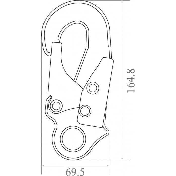 Kratos DIELECTRI - Dielektrischer Karabiner mit doppelt wirkendem Automatikverschluss - Gerüstexpress.de
