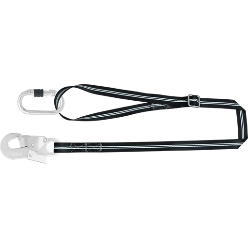 Kratos FIRE FREE - Flammbeständiges Verbindungsmittel für Arbeitsplatzpositionierung 2 m mit 2 Karabiner FA 5010117 - Gerüstexpress.de
