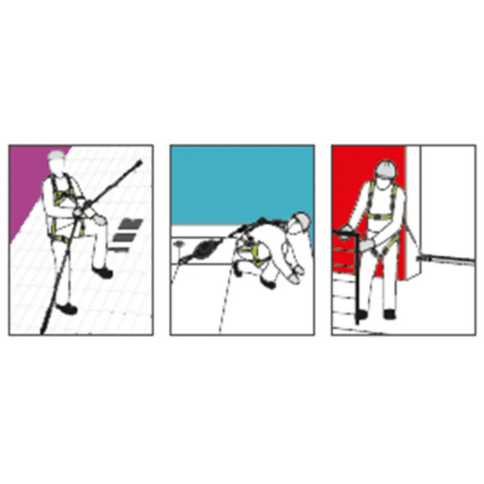 Kratos HELIXON - S Polyestergurtband, Höhensicherungsgerät mit automatischem Rückzug 12 m, für vertikaler und horizontaler Gebrauch - Gerüstexpress.de