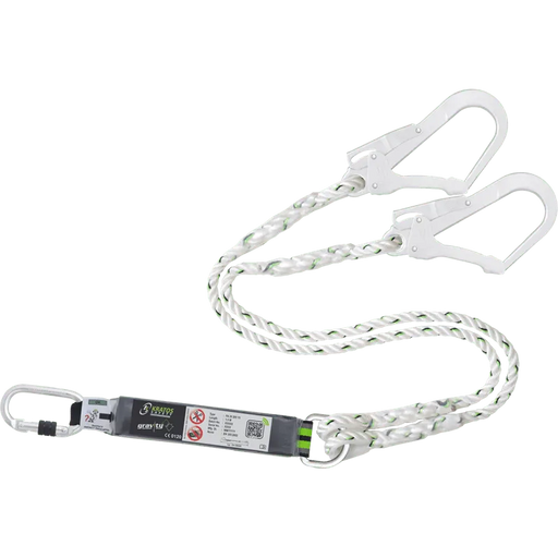 Kratos HOPE - Y - Verbindungsmittel mit Falldämpfer gedrehtes Seil 1,50 m Karabiner FA5020217 und 2 x FA5020755 - Gerüstexpress.de