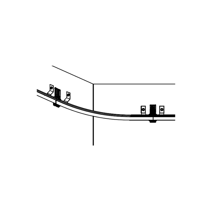 Kratos KS - RAIL - Zwischenschiene mit 90 ° gebogener Winkel für Außenwand - Gerüstexpress.de