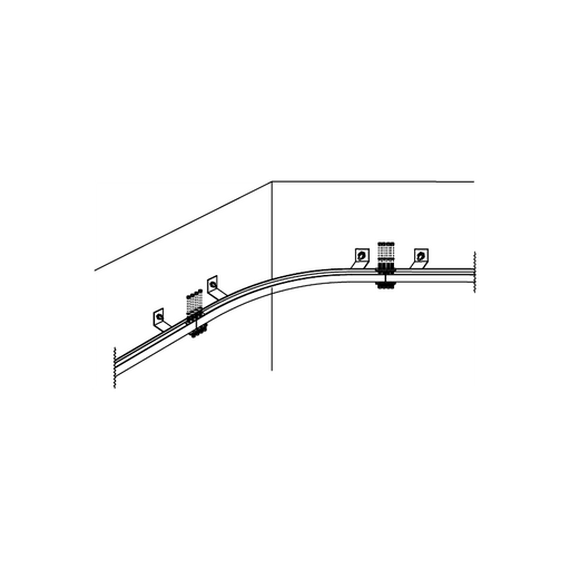 Kratos KS - RAIL - Zwischenschiene mit 90 ° gebogener Winkel für Innenwand - Gerüstexpress.de