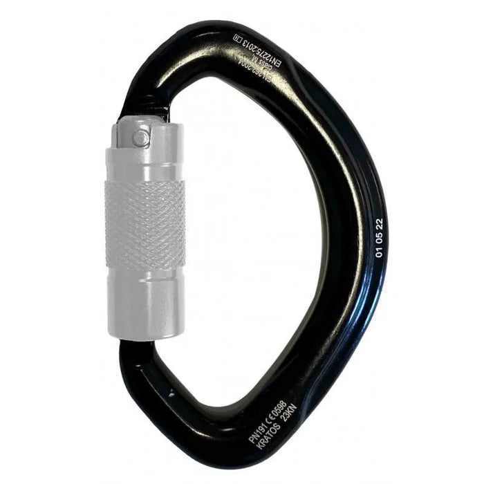 Kratos LUNA Aluminiumkarabiner multidirektional selbstschließend Vierteldrehung, Öffnung 20 mm, Typ Keylock - Gerüstexpress.de