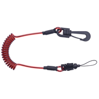 Kratos Mini-Spiralwerkzeugband mit Drehgelenk und abnehmbarer Befestigungsschlaufe