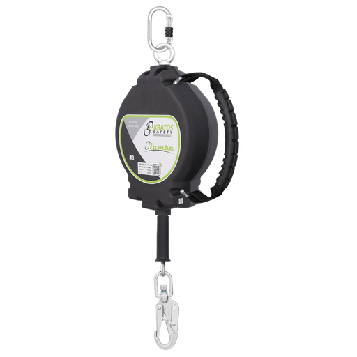 Kratos OLYMPE Edelstahl Drahtseil, Höhensicherungsgerät mit automatischem Rückzug 30 m, Nur für den vertikalen Gebrauch - Gerüstexpress.de
