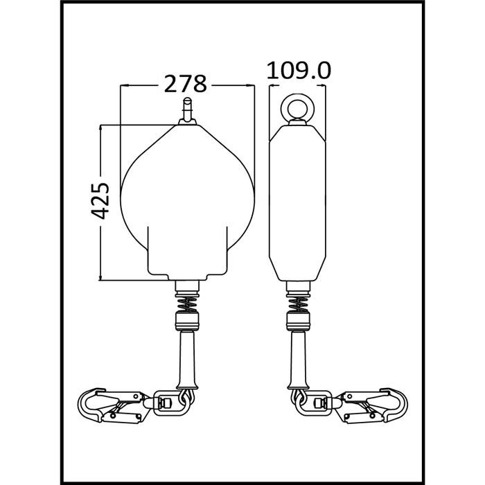 Kratos OLYMPE Höhensicherungsgerät Polymergehäuse mit verzinktem Stahl - Gerüstexpress.de