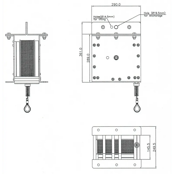 Kratos SENTINELS MAX - Lastsicherungsgerät (max. 1000 kg) - 16 Meter - Gerüstexpress.de