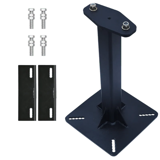 Kratos Set starrer Pfosten (Höhe 300 mm) aus verzinktem Stahl mit Klemmplatten für horizontale Kabelsicherung KS 4000 - Gerüstexpress.de