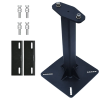 Kratos Set starrer Pfosten (Höhe 500 mm) aus verzinktem Stahl mit Klemmplatten für horizontale Kabelsicherung KS 4000