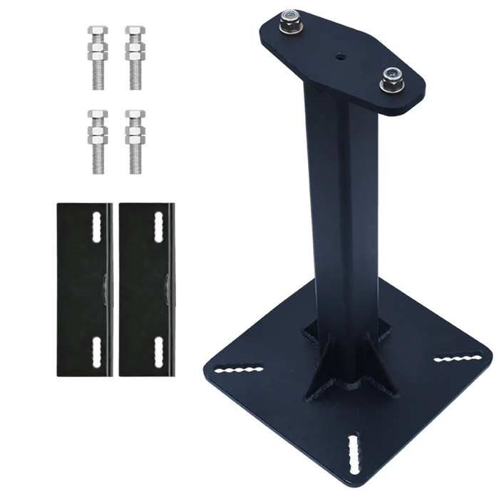 Kratos Set starrer Pfosten (Höhe 500 mm) aus verzinktem Stahl mit Klemmplatten für horizontale Kabelsicherung KS 4000 - Gerüstexpress.de