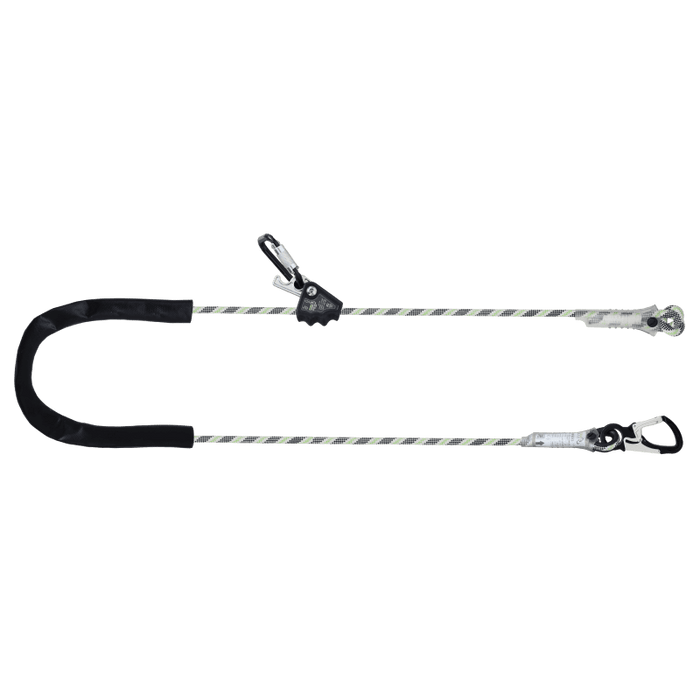 Kratos SKALA Verbindungsmittel zur Arbeitsplatzpositionierung aus geflochtenem Seilabriebfest max. 2 m mit Spannvorrichtung und 2 selb - Gerüstexpress.de