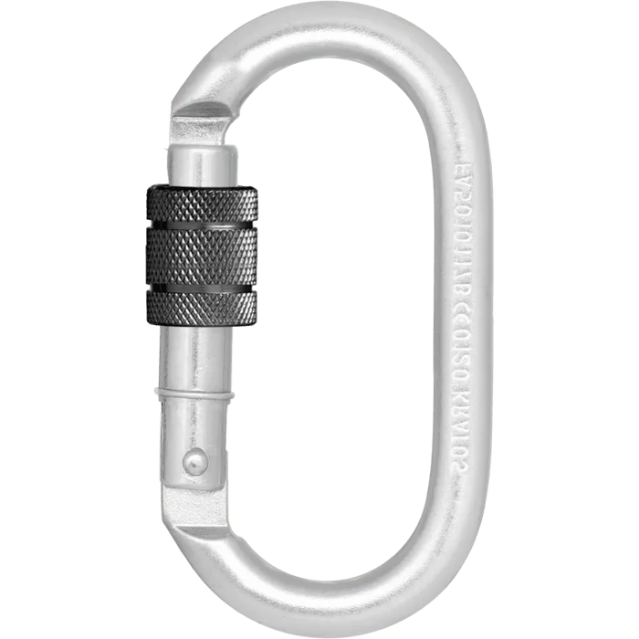 Kratos Stahl - Karabiner mit Schraubverschluss - Keylock Version - Gerüstexpress.de