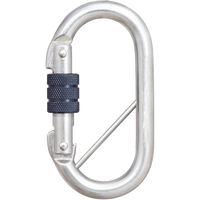 Kratos Stahl-Karabiner mit Schraubverschluss und Sicherheitsriegel
