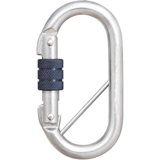 Kratos Stahl - Karabiner mit Schraubverschluss und Sicherheitsriegel - Gerüstexpress.de