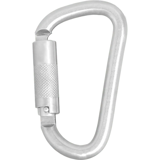 Kratos Stahlkarabiner mit Automatikverschluss Vierteldrehung (Twist - Lock) - Keylock Version - Gerüstexpress.de