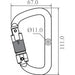Kratos Stahlkarabiner mit dreifach wirkendem Automatikverschluss (Triple - Lock) - Keylock Version - Gerüstexpress.de