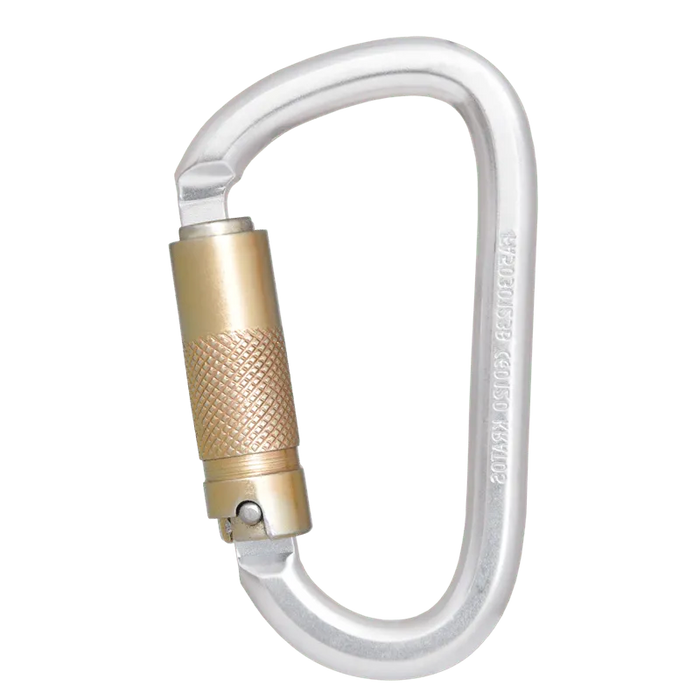 Kratos Stahlkarabiner mit dreifach wirkendem Automatikverschluss (Triple - Lock) - Keylock Version - Gerüstexpress.de