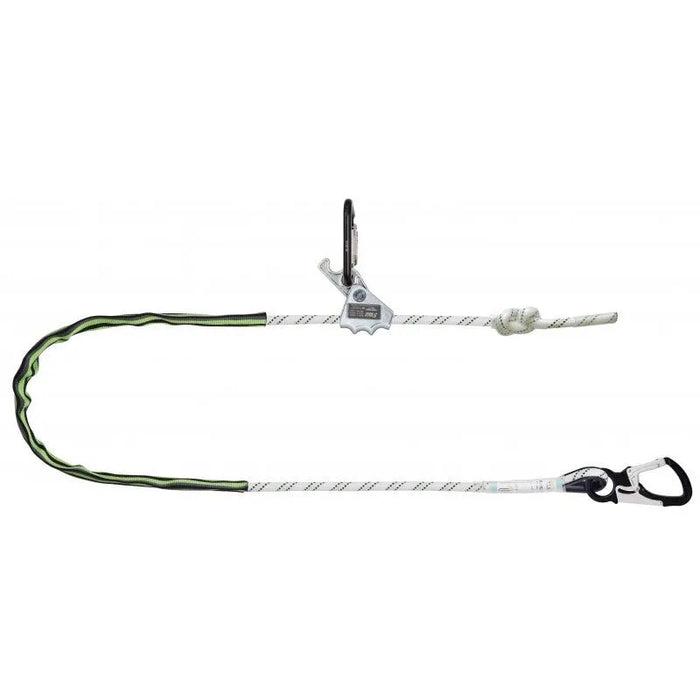 Kratos TIWA Eslinga multi norma trenzada de posicionamiento con bloqueador deslizante fijo ergonomico, con 2 conectores automáticos de - Gerüstexpress.de