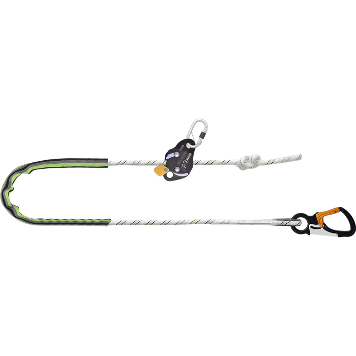 Kratos VYSKA Verbindungsmittel aus Kernmantelseil zur Arbeitsplatzpositionierung mit Seilkürzer 5 m - Gerüstexpress.de