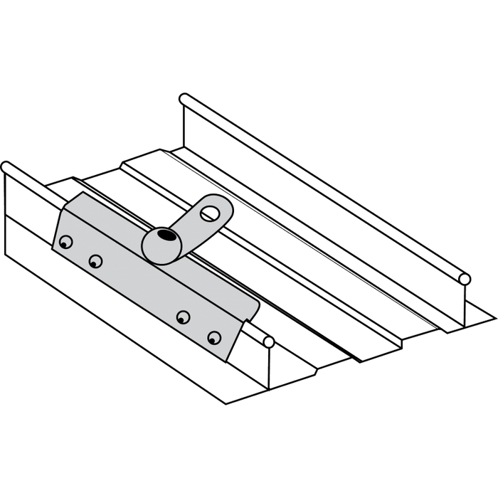 Kratos WAVY 2 - Anschlagpunkt aus Aluminium für Stehfalzdeckungen - Gerüstexpress.de