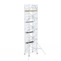 Rollgerüst Alumexx Extra 135x190 10,2m Arbeitshöhe an der Fassade