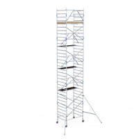 Rollgerüst Alumexx Extra 135x190 11,2m Arbeitshöhe an der Fassade