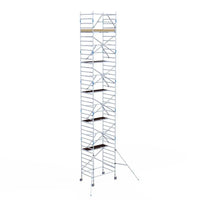 Rollgerüst Alumexx Extra 135x190 12,2m Arbeitshöhe an der Fassade