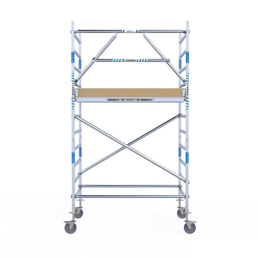 Rollgerüst Alumexx Extra 135x190 4,2m Arbeitshöhe an der Fassade - Gerüstexpress.de