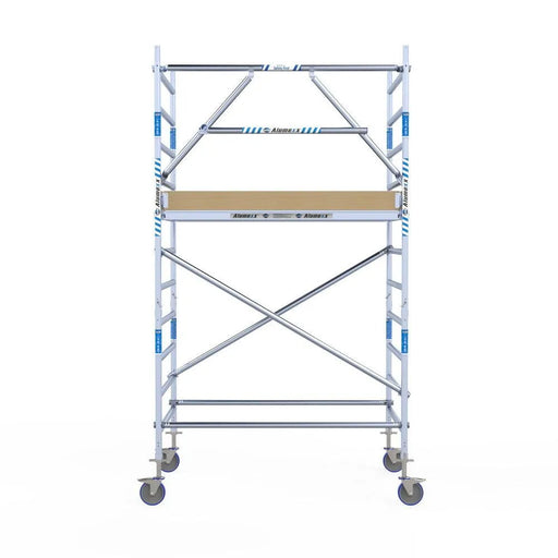 Rollgerüst Alumexx Extra 135x190 4,2m Arbeitshöhe an der Fassade - Gerüstexpress.de