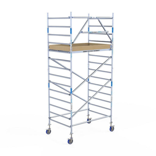 Rollgerüst Alumexx Extra 135x190 5,2m Arbeitshöhe an der Fassade - Gerüstexpress.de