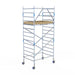 Rollgerüst Alumexx Extra 135x190 5,2m Arbeitshöhe an der Fassade - Gerüstexpress.de