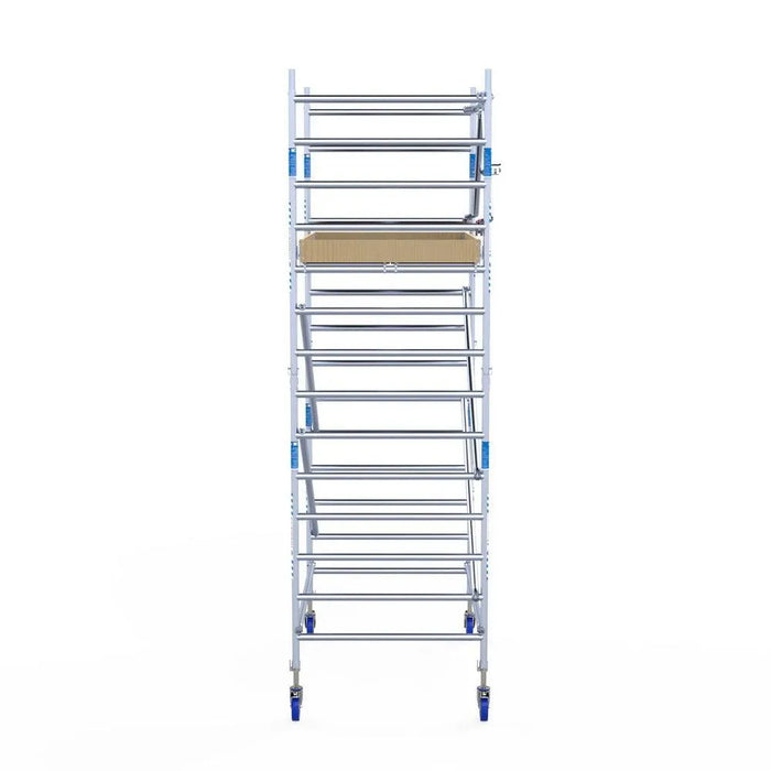 Rollgerüst Alumexx Extra 135x190 5,2m Arbeitshöhe an der Fassade - Gerüstexpress.de