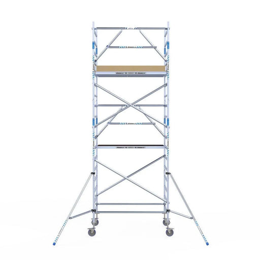 Rollgerüst Alumexx Extra 135x190 6,2m Arbeitshöhe an der Fassade - Gerüstexpress.de