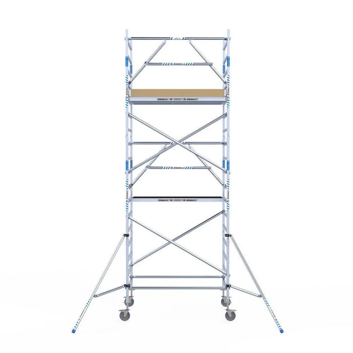 Rollgerüst Alumexx Extra 135x190 6,2m Arbeitshöhe an der Fassade - Gerüstexpress.de