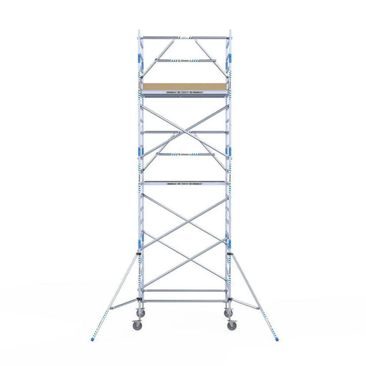 Rollgerüst Alumexx Extra 135x190 7,2m Arbeitshöhe an der Fassade - Gerüstexpress.de