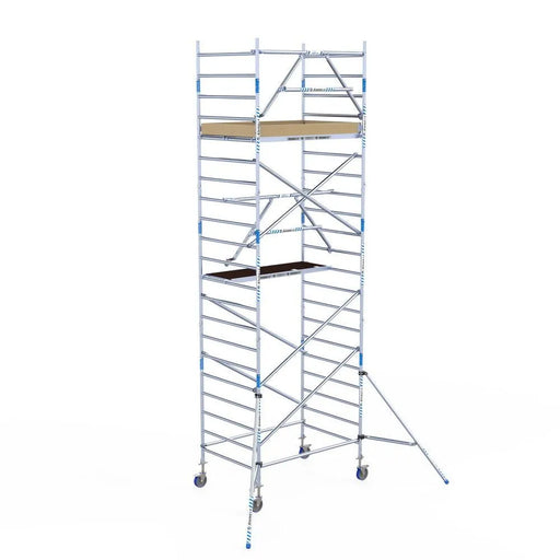 Rollgerüst Alumexx Extra 135x190 7,2m Arbeitshöhe an der Fassade - Gerüstexpress.de