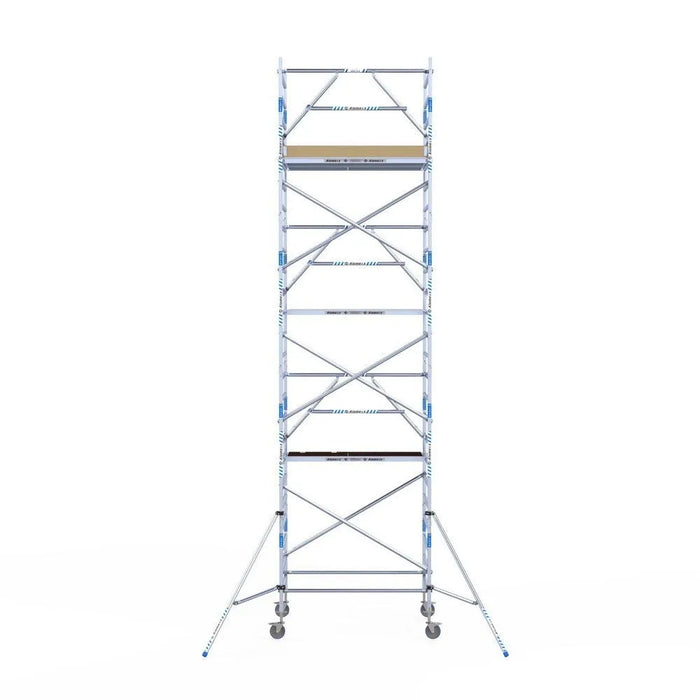 Rollgerüst Alumexx Extra 135x190 8,2m Arbeitshöhe an der Fassade - Gerüstexpress.de