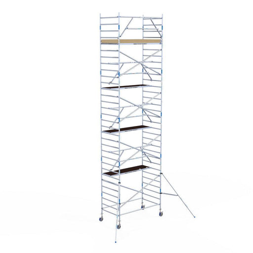 Rollgerüst Alumexx Extra 135x250 10,2m Arbeitshöhe an der Fassade - Gerüstexpress.de