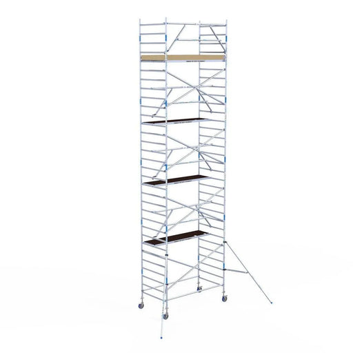 Rollgerüst Alumexx Extra 135x250 10,2m Arbeitshöhe an der Fassade - Gerüstexpress.de