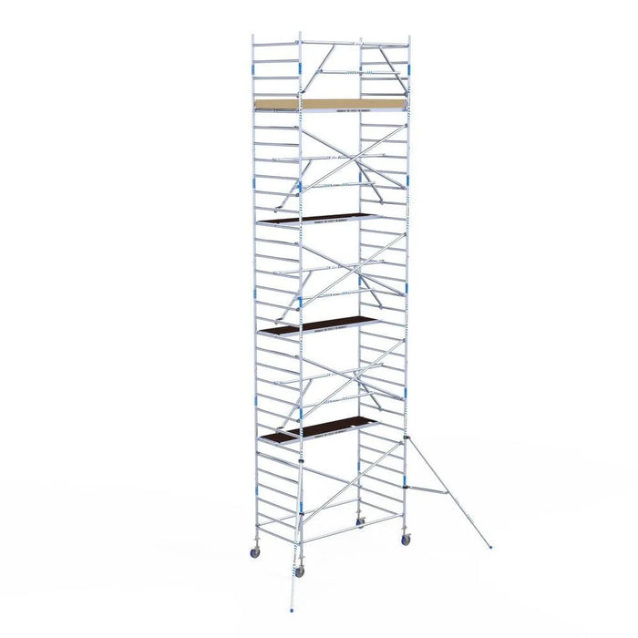Rollgerüst Alumexx Extra 135x250 10,2m Arbeitshöhe an der Fassade - Gerüstexpress.de