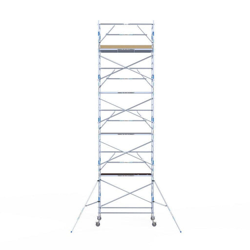 Rollgerüst Alumexx Extra 135x250 10,2m Arbeitshöhe an der Fassade - Gerüstexpress.de