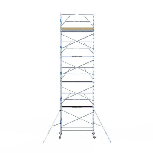 Rollgerüst Alumexx Extra 135x250 10,2m Arbeitshöhe an der Fassade - Gerüstexpress.de