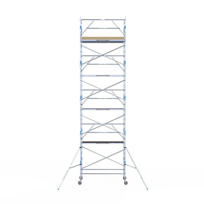 Rollgerüst Alumexx Extra 135x250 10,2m Arbeitshöhe an der Fassade - Gerüstexpress.de